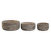 Centerpiece DKD Home Decor White Natural Mango wood 30,5 x 30,5 x 12,7 cm (3 Pieces) - Декорация и Осветление<<<Дом