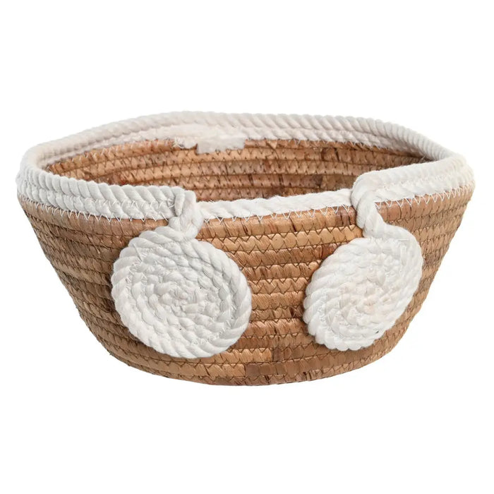 Centerpiece DKD Home Decor White Natural Rope Natural Fibre 29 x 29 x 14 cm 30 x 30 x 14 cm 32 x 32 x 14 cm - Декорация