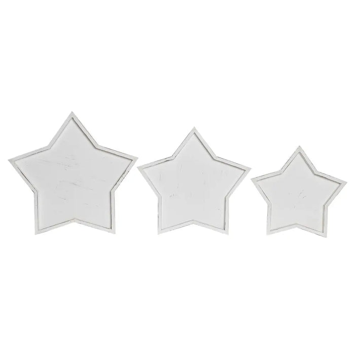 Centerpiece DKD Home Decor White Wood 57 x 54 x 3 cm (3 Pieces) - Декорация и Осветление<<<Дом