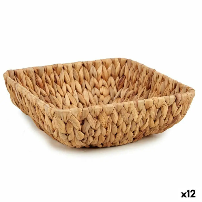 Centerpiece Gift Decor Brown Metal Water hyacinth 26 x 8 x 26 cm 25,8 x 8 x 25,8 cm (12 Units) - Декорация и