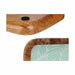 Centerpiece Gift Decor White Brown Green Polyester Resin Mango wood 45 x 15 cm 15,2 x 2,54 x 45,7 cm Leaf of a plant (6