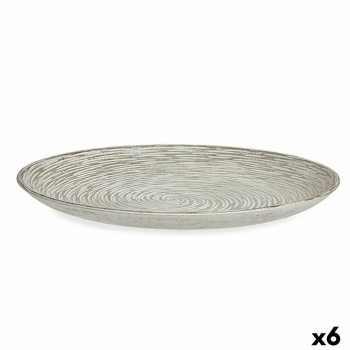 Centerpiece Gift Decor White MDF Wood 34,5 x 3 x 34,5 cm Spiral (6 Units) - Декорация и Осветление<<<Дом