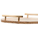 Centerpiece Home ESPRIT Brown Golden Metal MDF Wood 30 x 30 x 4 cm (2 Units) - Украса за средата на масата и