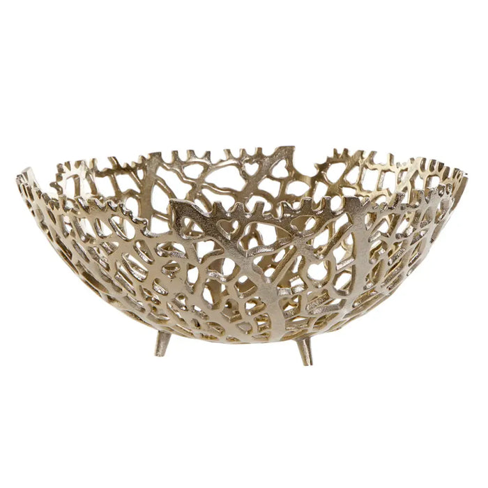 Centerpiece Home ESPRIT Golden Aluminium 34 X 34 X 12 cm - Украса за средата на масата и вази<<<Декорация и