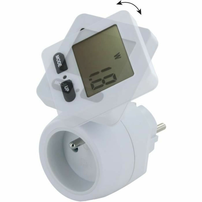 Plug with consumption meter Chacon 54351 White