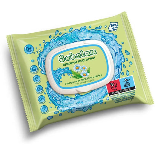 CHAMOMILE AND ALOE WET TOWELS 24 PCS BEBELAN - Домакински продукти<<<Домашни потреби<<<Кухня<<<Praktiker