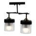 CHANDELIER 2XE27 BLACK INTO BEKY - Полилеи<<<Вътрешно осветление<<<Мебели и интериор<<<Praktiker