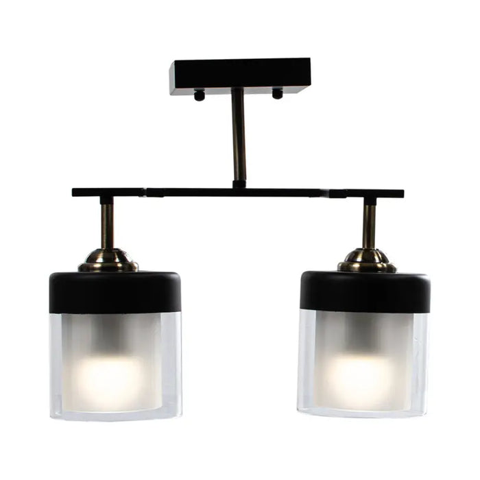 CHANDELIER 2XE27 BLACK INTO BEKY - Полилеи<<<Вътрешно осветление<<<Мебели и интериор<<<Praktiker
