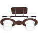 CHANDELIER 2XE27 BROWN + CHROME WHITE CUP SPECTRA TITA - Полилеи<<<Вътрешно осветление<<<Мебели и интериор<<<Praktiker