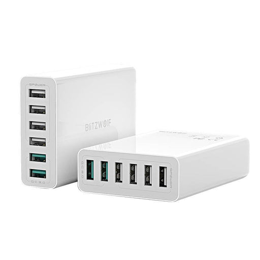 Charger 6x USB Blitzwolf BW-S15 QC 3.0 60 W (white) - mains chargers<<<Chargers<<<GSM Accessories<<<InnproXML