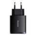 Charger Baseus Compact Quick Charger 2xUSB USB-C PD 3A 30W (czarna) - Travel