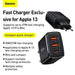 Charger Baseus Compact Quick Charger 2xUSB USB-C PD 3A 30W (czarna) - Travel