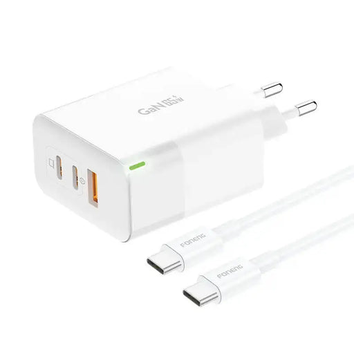 Charger Foneng GAN65 USB-A 2x USB-C GaN 65W with USB-C cable - mains chargers<<<Chargers<<<GSM Accessories<<<InnproXML