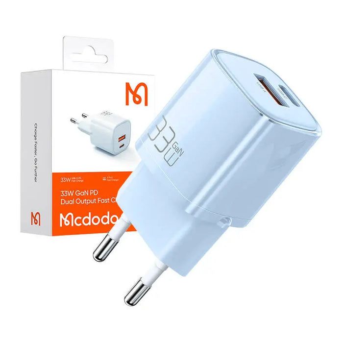 Charger GaN 33W Mcdodo CH-0154 USB-C USB-A (blue) - mains chargers<<<Chargers<<<GSM Accessories<<<InnproXML