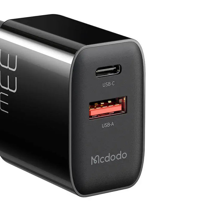 Charger GaN 33W Mcdodo CH-0921 USB-C USB-A (black) - mains chargers<<<Chargers<<<GSM Accessories<<<InnproXML