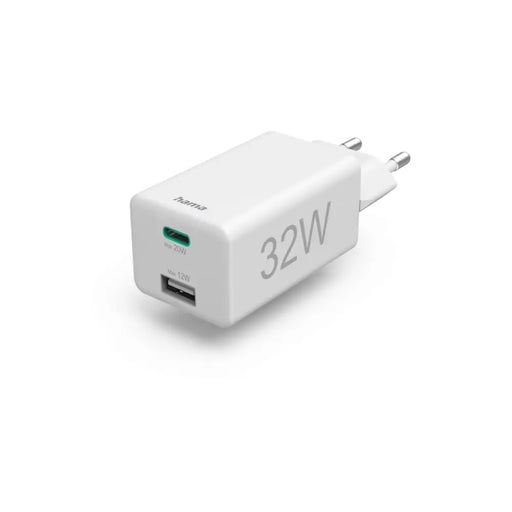 Charger HAMA-201691 USB-C USB-A PD/QUALCOMM 32 W Fast charge White - Зарядни за телефони<<<Мобилни телефони и
