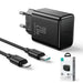 Charger Joyroom JR-TCF06 Flash PD 20W + Cable 1m (Black) - Travel Charger<<<Accessories<<<Основна<<<DunaXML&&&mains