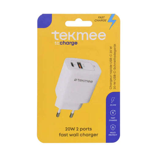 CHARGER USB A + C 20W/3.0A TEKMEE - Зарядни устройства<<<Батерии и фенери<<<Осветление<<<Praktiker&&&Мрежови
