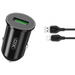 Charger XO TZ12 18W QC3.0 Car Charger with Type-C cable - Аксесоари за смартфон<<<Аксесоари<<<TechMart&&&Аксесоари за