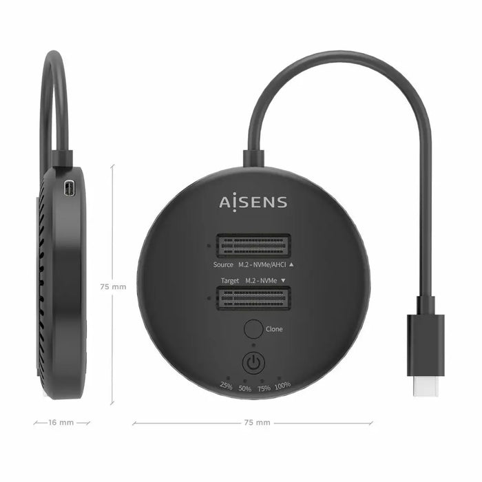 Charging base Aisens ASDS-2M2N05-BK Black - Компютър Мрежи и компоненти<<<Компютри| Електроника<<<BigBuy&&&Твърди