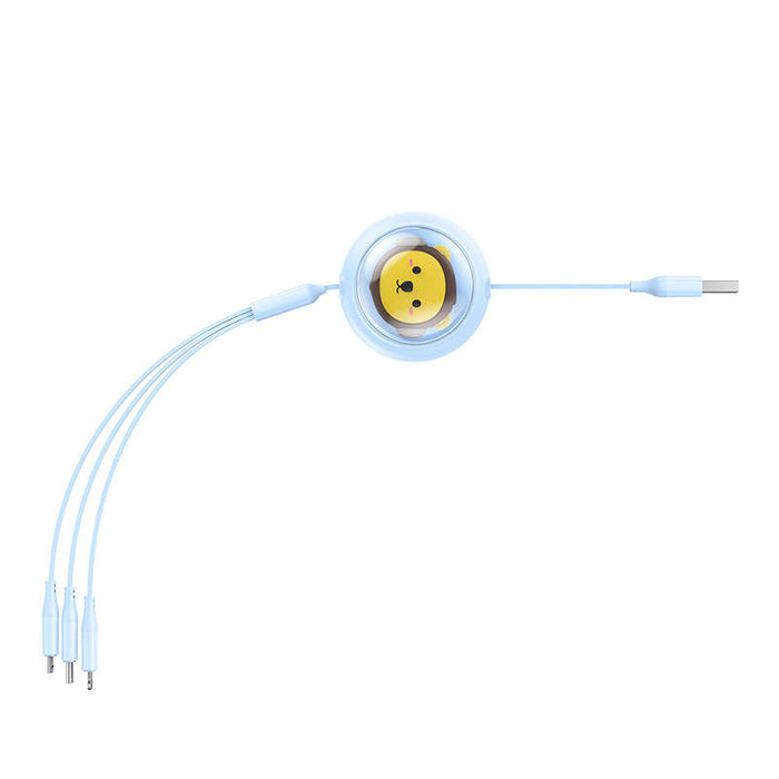 Charging Cable 3w1 Baseus USB to USB-C USB-M Lightning 3,5A 1,1m (blue) - Combo Cables<<<USB cables<<<GSM