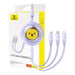 Charging Cable 3w1 Baseus USB to USB-C USB-M Lightning 3,5A 1,1m (purple) - Combo Cables<<<USB cables<<<GSM