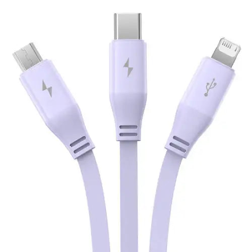 Charging Cable 3w1 Baseus USB to USB-C USB-M Lightning 3,5A 1,1m (purple) - Combo Cables<<<USB cables<<<GSM