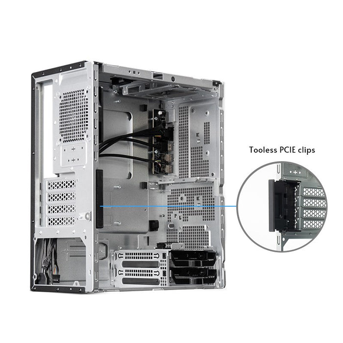 Chieftec Midi Tower BS-20B-OP, Schwarz o.NT Black