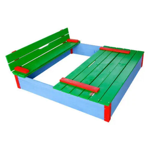 CHILDREN’S SANDBOX WITH BENCHES 38X115X115CM ITA HOME & GARDEN - Детски пързалки и пясъчници<<<Играчки люлки и