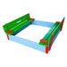 CHILDREN’S SANDBOX WITH BENCHES 38X115X115CM ITA HOME & GARDEN - Детски пързалки и пясъчници<<<Играчки люлки и