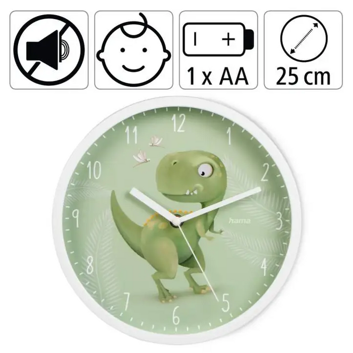 Children’s wall clock Hama ’Happy Dino’ HAMA-186427 - Часовници<<<Продукти за дома<<<ValiAPI