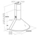 Chimney Hood Akpo WK-4 Dandys GOLD 50 cm 450 m3/h Black - Cooker hoodsAGD-OKA<<<Home Appliance - ProductsAGD<<<ActionPL