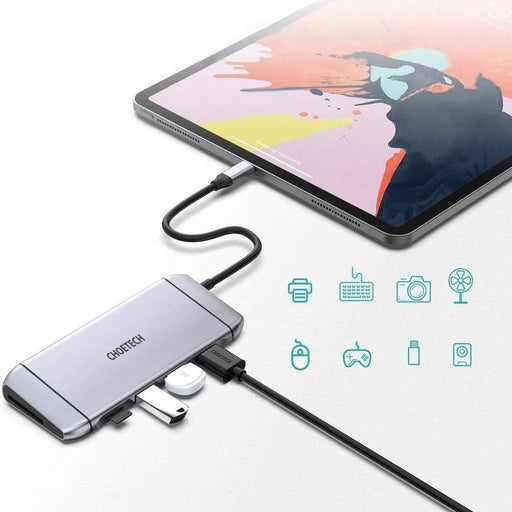 Choetech 9in1 multifunctional USB Type C HUB - 3x USB 3.2 Gen 1 / SD and TF memory card reader / HDMI 4K 30Hz / VGA