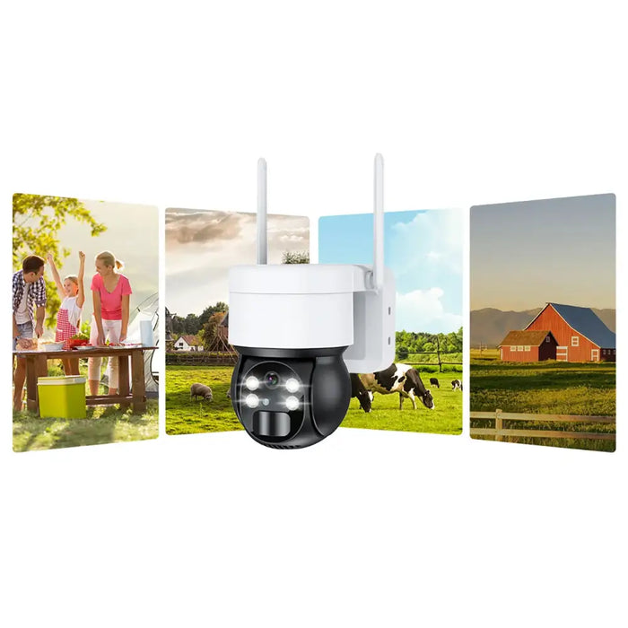 Choetech ASC006-WF solar intelligent PTZ WiFi camera with 5W solar panel - white - Smart home<<<HurtelXML