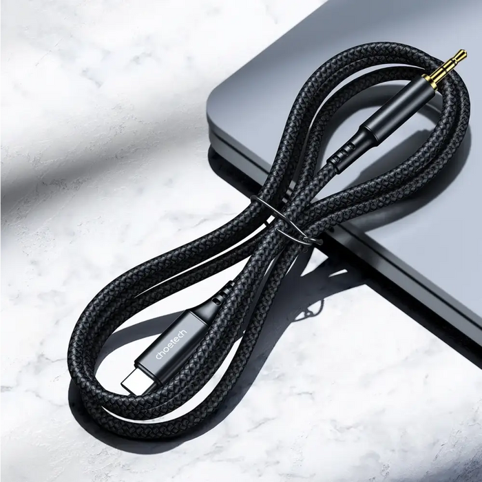 Choetech AUX008 USB-C / mini jack 3.5mm cable 2 m - black - Audio cables<<<HurtelXML