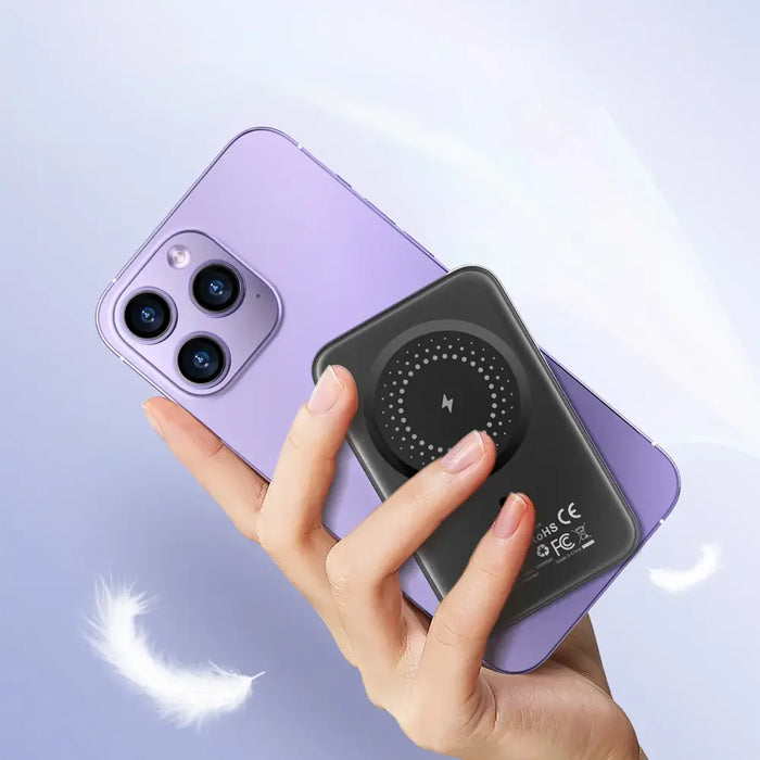 Choetech B655 mini wireless magnetic powerbank 5000mAh - silver - Powerbanks<<<HurtelXML