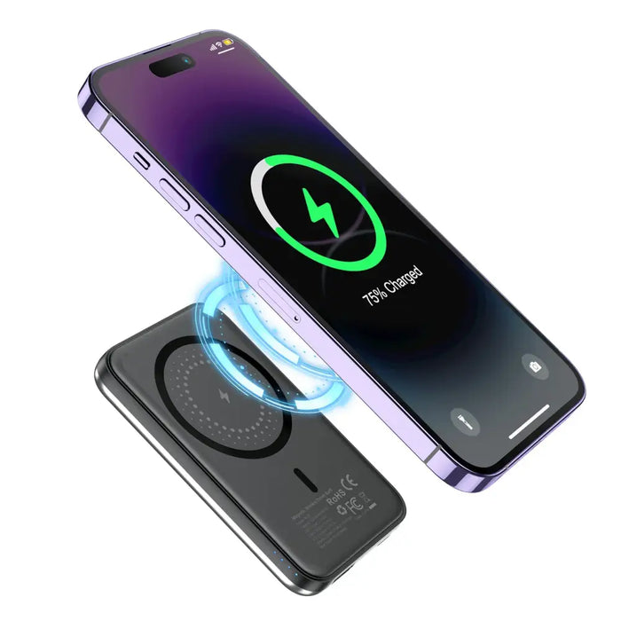 Choetech B655 mini wireless magnetic powerbank 5000mAh - silver - Powerbanks<<<HurtelXML