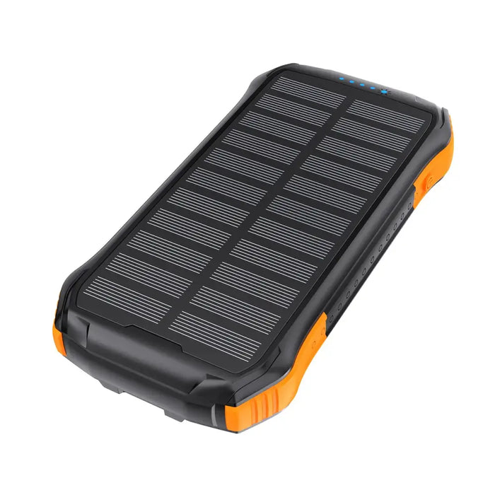 Choetech B658 Solar power bank 2x USB 10000mAh Qi 5W (black-orange)