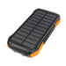 Choetech B658 Solar power bank 2x USB 10000mAh Qi 5W (black-orange)