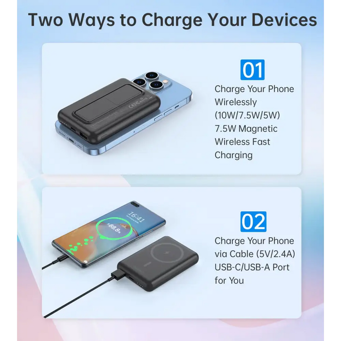 Choetech B662 wireless MagSafe 5000mAh powerbank - black - Powerbanks<<<HurtelXML