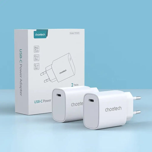 Choetech charger set Q5004 20W PD iPhone 12/13 white (2pcs) - Cell phone USB charger<<<HurtelXML
