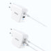 Choetech fast GaN wall charger USB Type C PD USB-A QC3.0 65W 3,25A white (PD8002) - Cell phone USB charger<<<HurtelXML