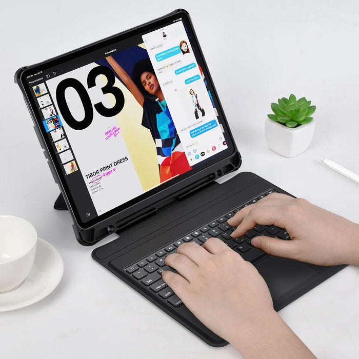 Choetech Keyboard Case Cover for iPad Pro 12.9’ 2020 / 2021 Wireless Bluetooth Keyboard Black (BH-015) - Other office