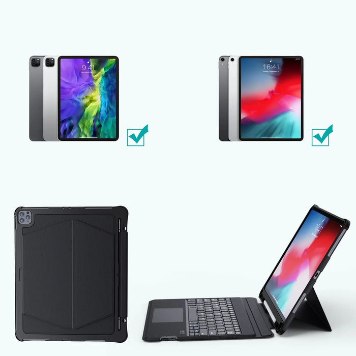 Choetech Keyboard Case Cover for iPad Pro 12.9’ 2020 / 2021 Wireless Bluetooth Keyboard Black (BH-015) - Other office