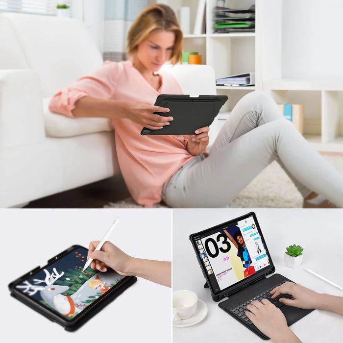 Choetech Keyboard Case Cover for iPad Pro 12.9’ 2020 / 2021 Wireless Bluetooth Keyboard Black (BH-015) - Other office