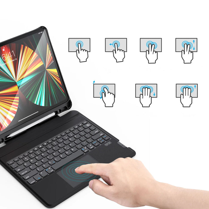 Choetech Keyboard Case Cover for iPad Pro 12.9’ 2020 / 2021 Wireless Bluetooth Keyboard Black (BH-015) - Other office