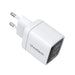 Choetech PD6051 2x USB-C PD 35W GaN wall charger with display - white - Cell phone USB charger<<<HurtelXML