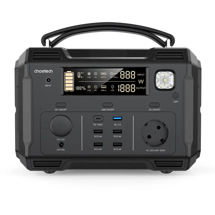 Choetech portable power bank 484Wh 500W black (BS004) - Powerbanks<<<HurtelXML