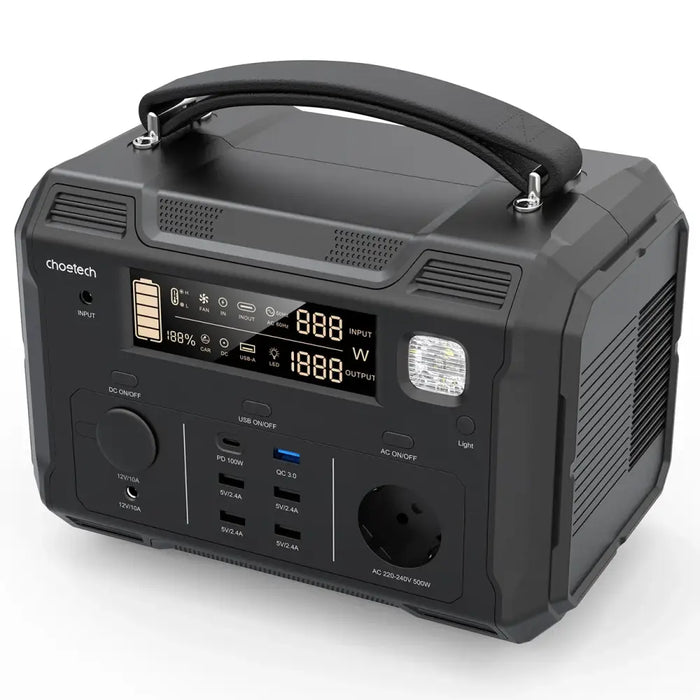 Choetech portable power bank 484Wh 500W black (BS004) - Powerbanks<<<HurtelXML