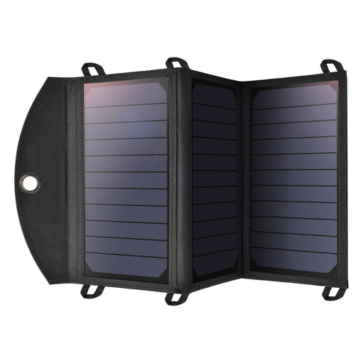 Choetech SC001 solar foldable charger 19W 2x USB-A - black - Cell phone USB charger<<<HurtelXML